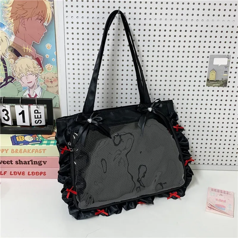 sac à bandoulière mignon pour les fans d'anime, fourre-tout jk de grande capacité, texture confortable et polyvalente, sac ita