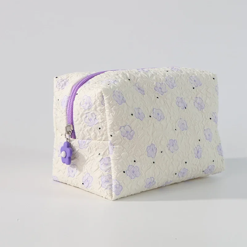sac de maquillage moelleux à motif bulles - sac de rangement cosmétique portable de grande capacité - sac organisateur de maquillage multifonctionnel