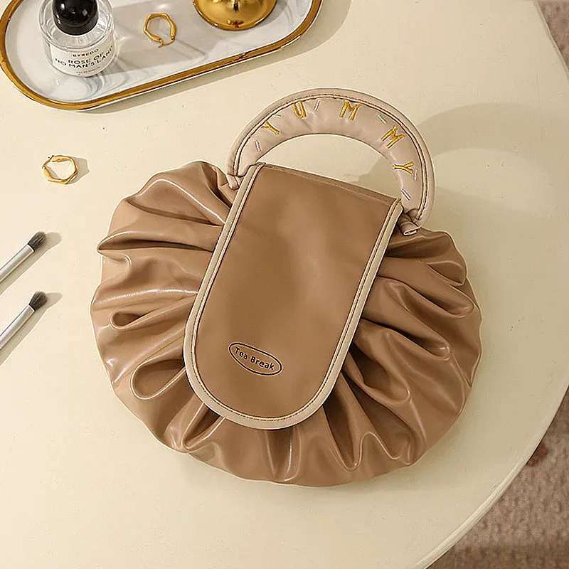 sac de rangement de voyage pour maquillage, sac cosmétique à cordon pour femmes, pochette portable, trousse de toilette étanche, étui de beauté