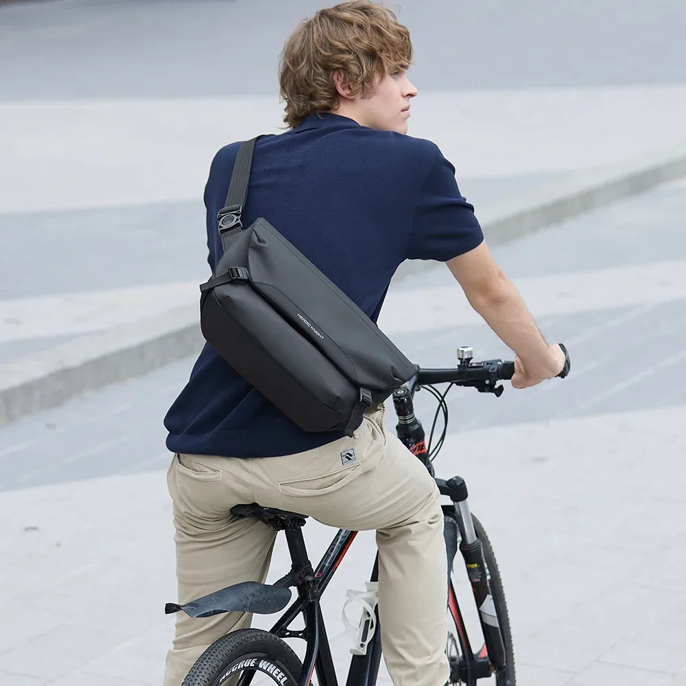 hcankcan sac à bandoulière pour homme, imperméable, grande capacité, sacs messager, adapté au mini ipad, pour le quotidien, le travail, le cyclisme, le week-end, les activités de plein air