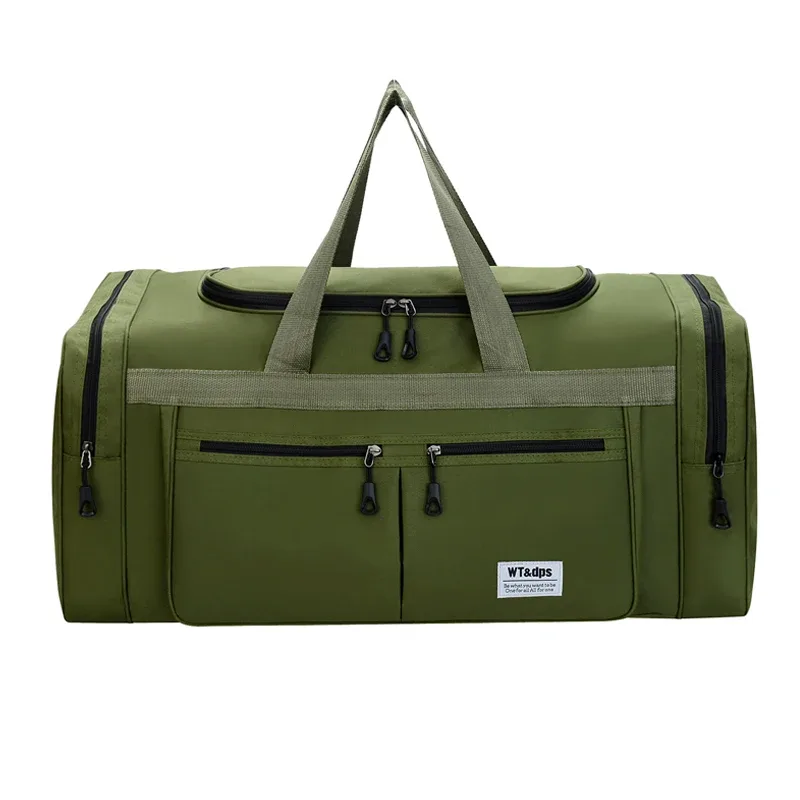 sac de voyage portable grande capacité, sac à main étanche en nylon, sac à bandoulière décontracté pour l'extérieur, logo personnalisé avec nom imprimé