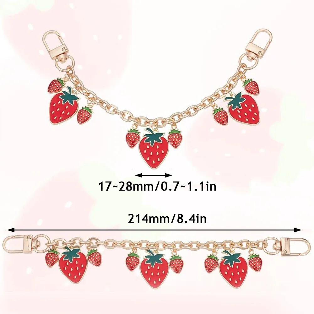 sac en fleurs de cerisier, pendentif, chaîne, nœud en forme de cœur, émail, breloque pour téléphone, chaîne, sangle d'extension, accessoires de sac à bandoulière