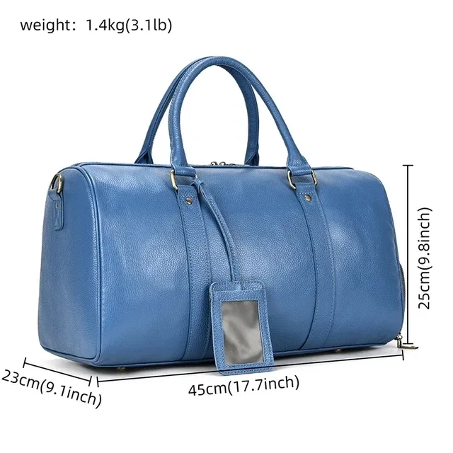 sacs de voyage en cuir véritable pour hommes et femmes, cuir de vachette noir doux, sac décontracté, haute qualité, initié, grande capacité