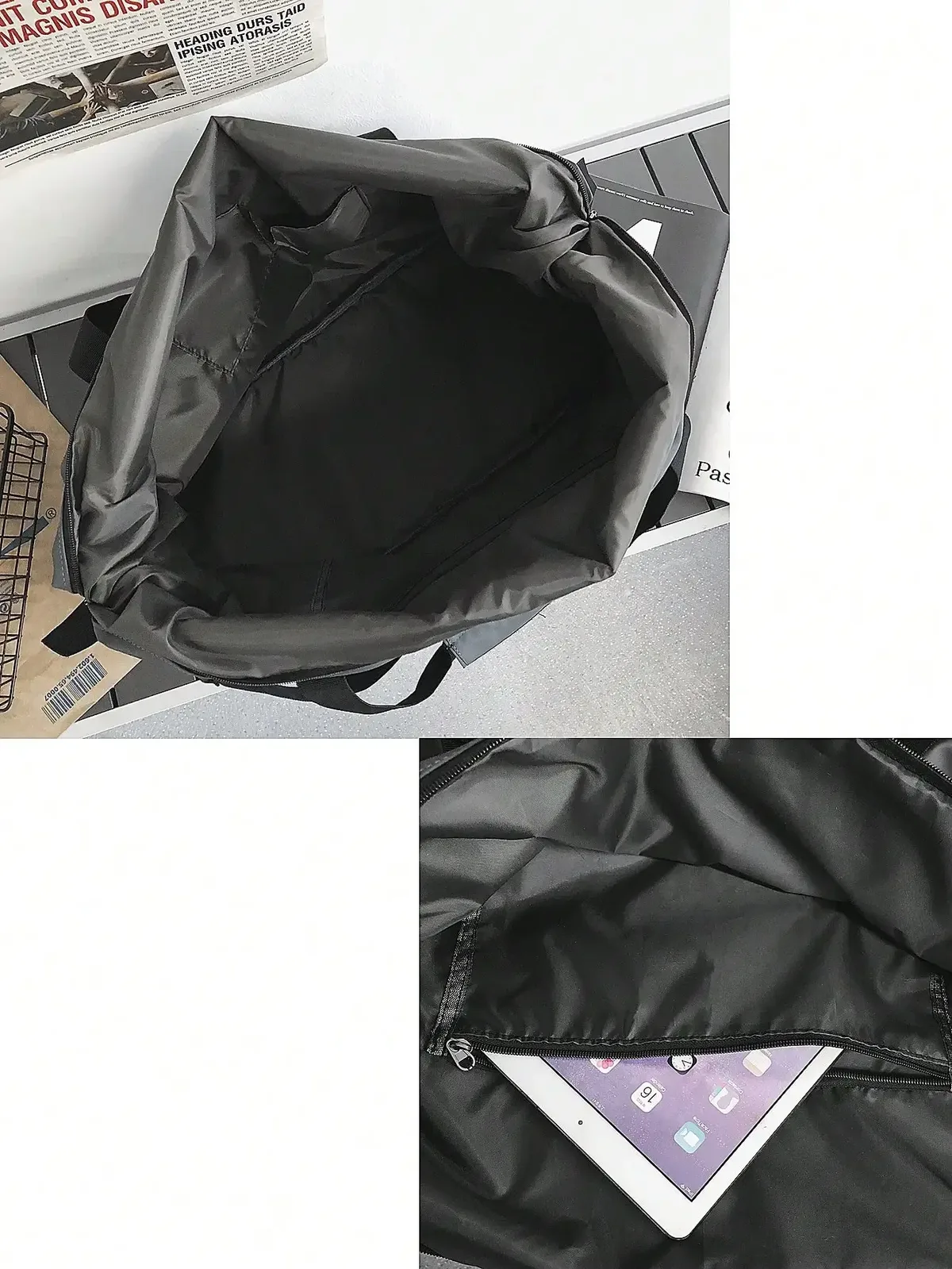 sac de voyage portable, sac de sport et de fitness de grande capacité, sac de rangement léger, sac à bandoulière simple pour les voyages