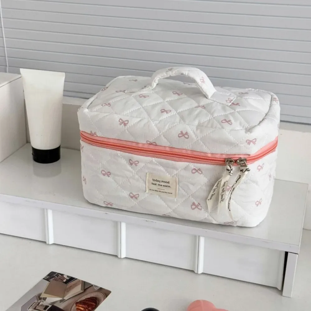 sac à cosmétiques portable bleu pour femme, pochette de voyage, trousse de maquillage grande capacité, trousse à crayons à fermeture éclair, sac de rangement, cadeaux