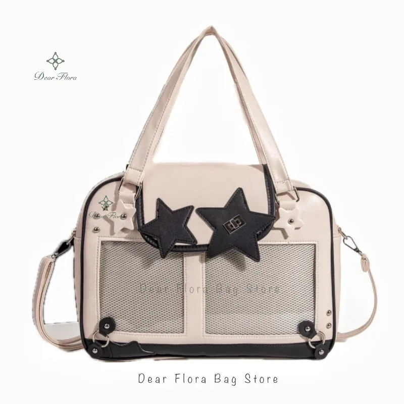 y2k tendance étoile ita sac lolita fille poche transparente femmes bricolage affichage sac à bandoulière mode sac à bandoulière mignon sac à main sac à main