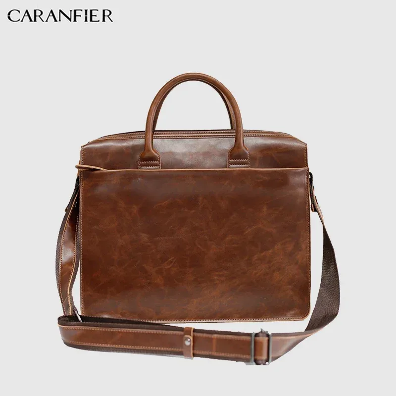 porte documents cuir verni marron noir voyage bandoulière simple usure organisation homme compact casual vintage business