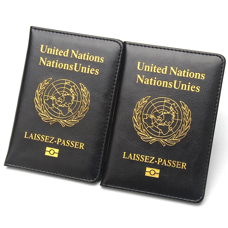 porte-passeport d'affaires léger et portable, protection, design mince, motif un transfrontalier, couverture de passeport unisexe en cuir pu