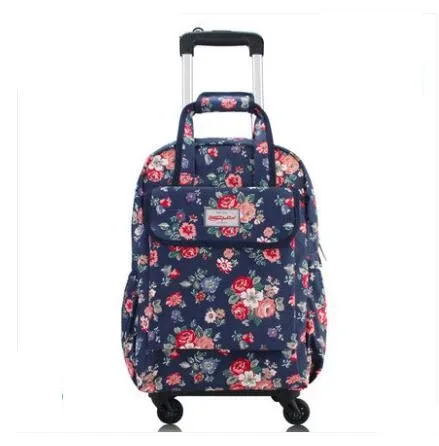 Bagage à main pour femmes, sac à roulettes Oxford, sac à dos roulant, sac à roulettes de voyage, sac à bagages de voyage, sacs à dos à roulettes