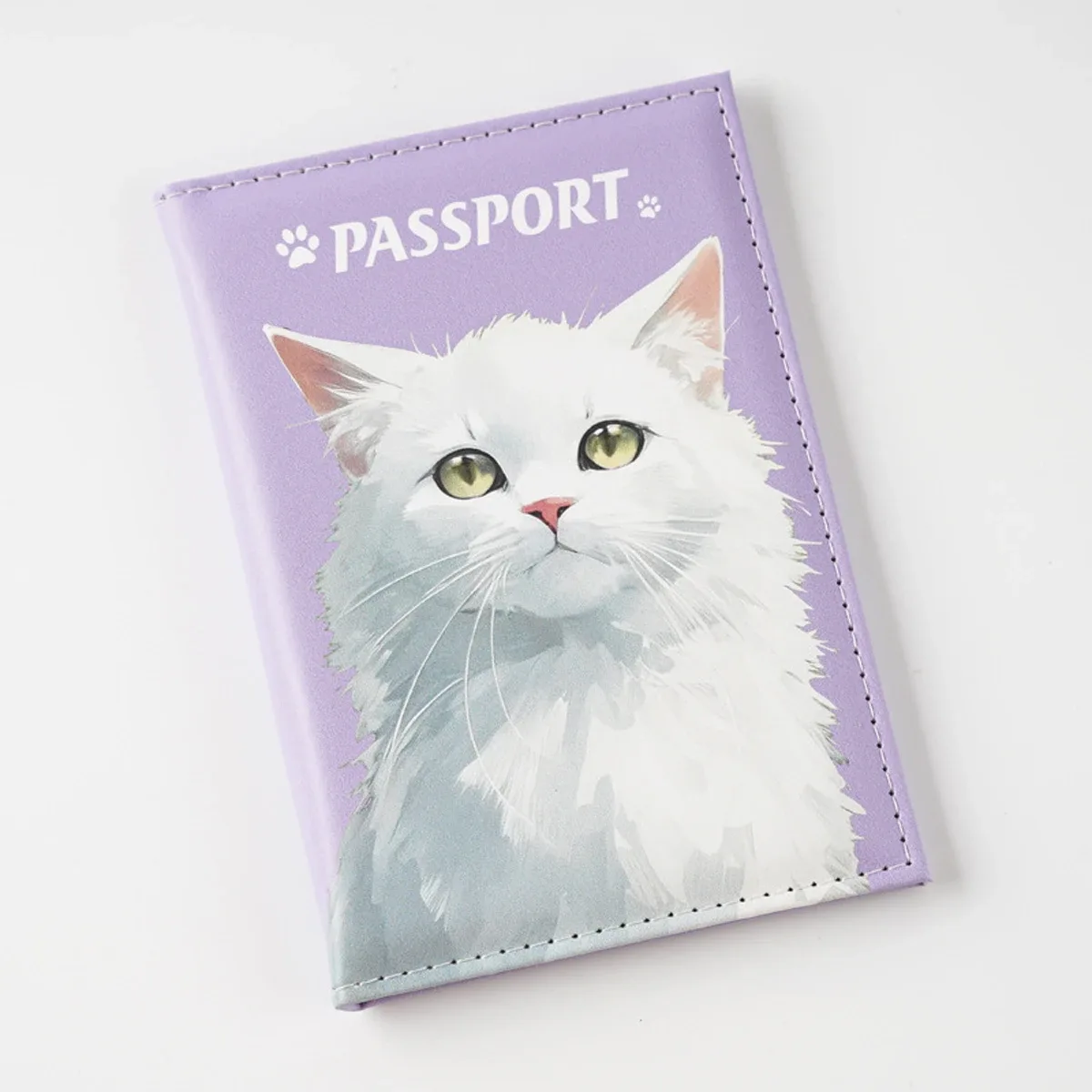 clips de passeport chat chien mignon, porte-passeport imprimé dessin animé en cuir pu, porte-documents de voyage, housse de protection pour billets aériens