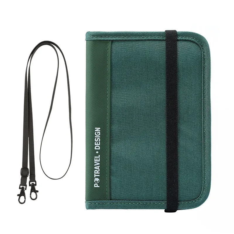 portefeuille de voyage rfid, porte-passeport, organisateur de cartes de crédit, pochette à fermeture éclair, organisateur de documents, accessoires de voyage antivol