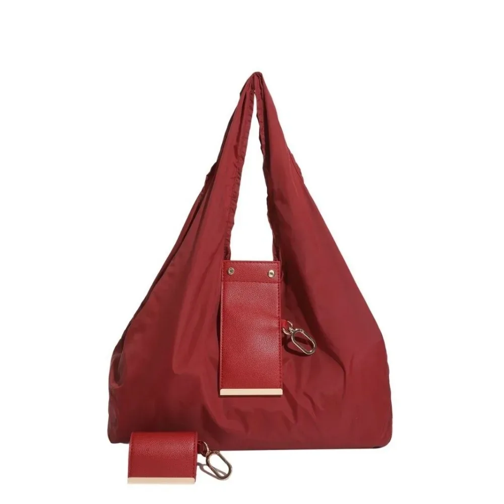 sac fourre-tout réutilisable mini format porte-clés, grande capacité, léger, pliable, sac de courses, porte-clés, écologique, extensible, sac réutilisable