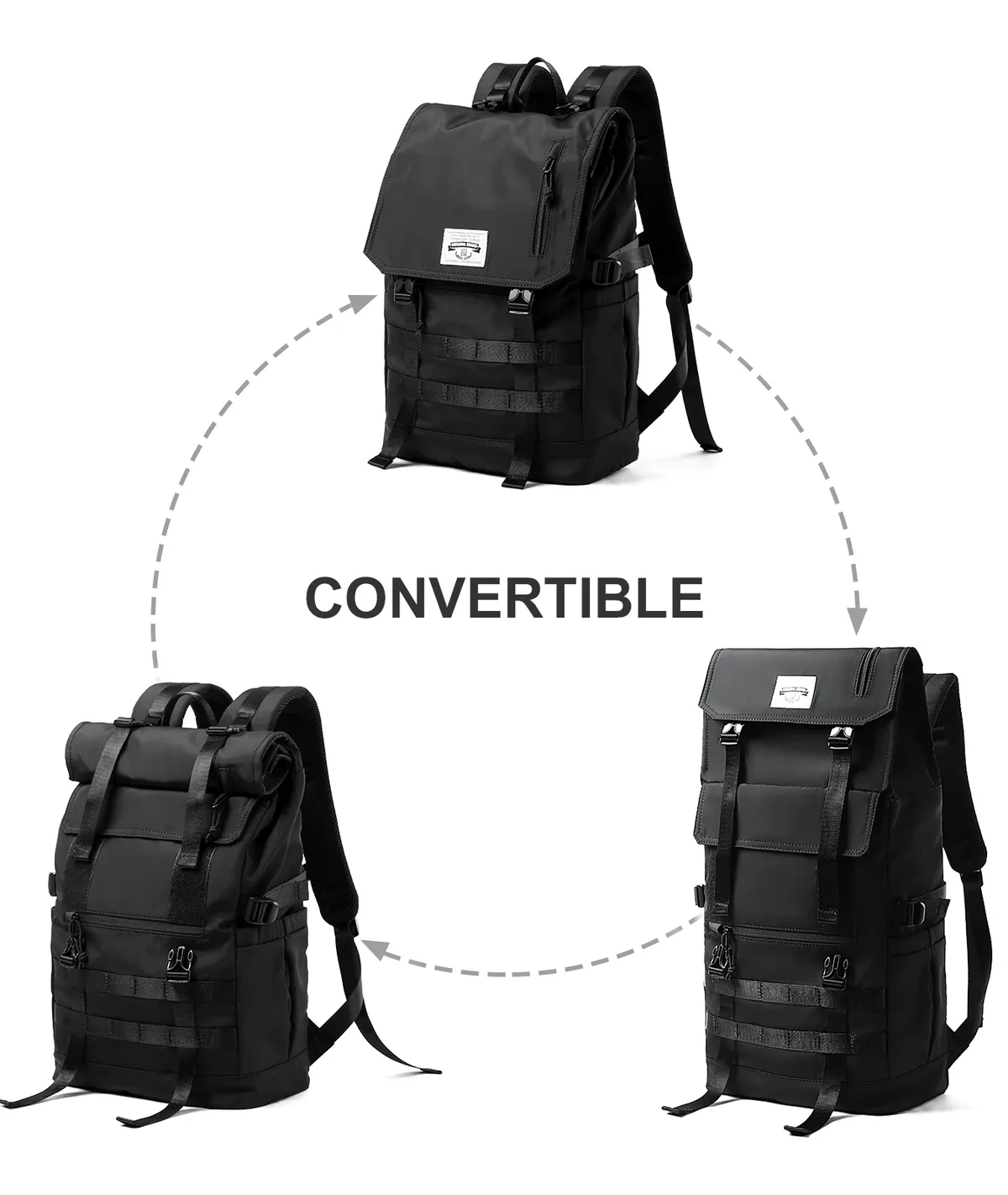 sac à dos à roulettes pour hommes, résistant à l'eau extensible, sac à dos pour ordinateur portable de 17,3 pouces pour les voyages, sac à dos de 40 litres maximum