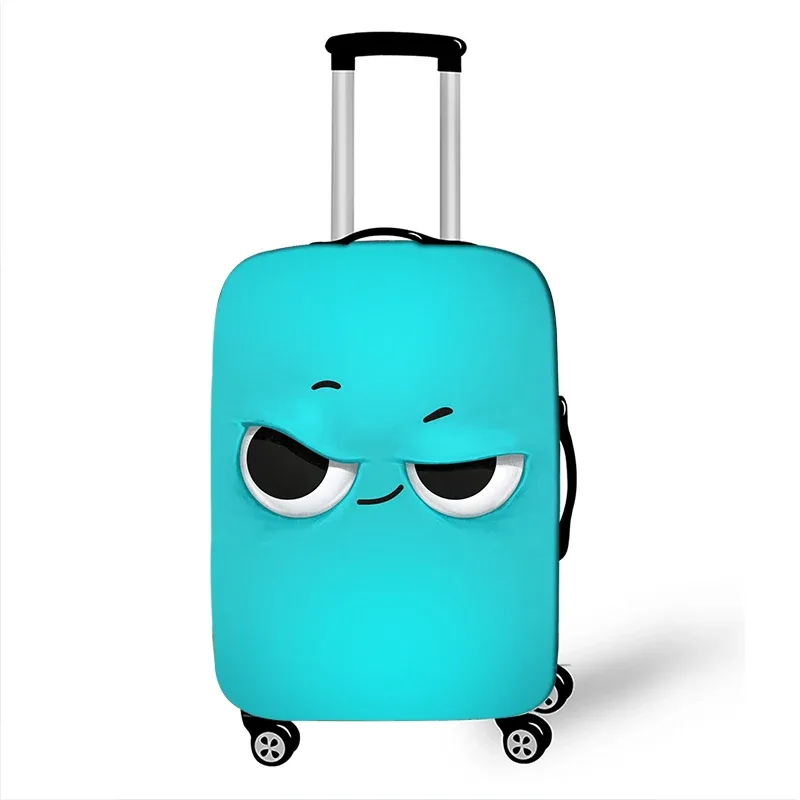 housse de bagage avec impression d'expression drôle, gaine de protection pour valise de voyage, étuis anti-poussière élastiques adaptés aux accessoires de bagages de 18 à 32 pouces
