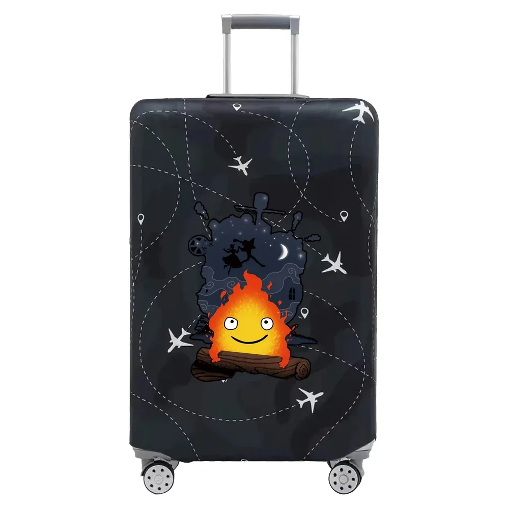 housse valise tissu extensible noire motif ramen bacon dessin animé voyage protection valise taille s m xl
