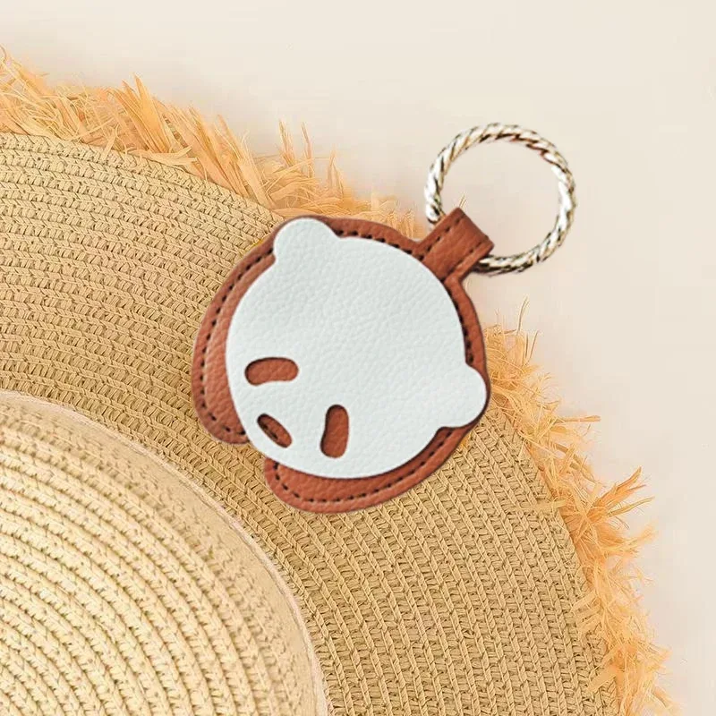 cadenas visage panda cuir anneau doré porte clefs voyage accessoire polyvalent santé sécurité transport