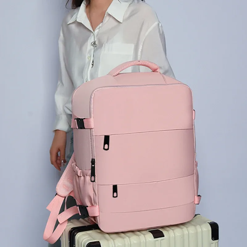 sac à dos pour ordinateur portable résistant à l'eau, polyvalent au quotidien, design unisexe tendance, poches latérales pour bouteille d'eau et petits accessoires