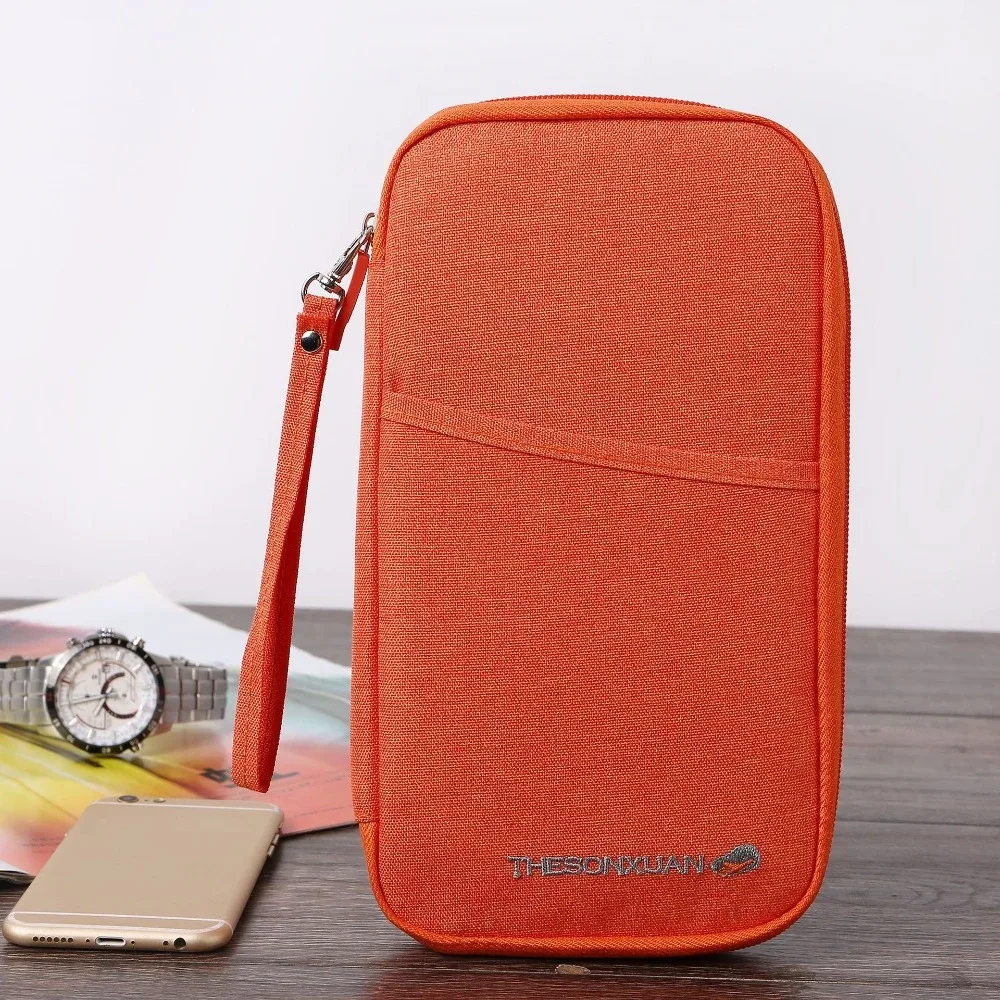 nouvelle pochette de voyage rfid pour passeport, organisateur multifonctionnel pour cartes et billets de famille, unisexe, idéal pour l'enregistrement à l'aéroport