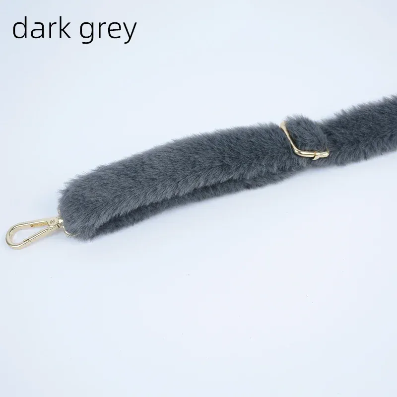 sangle de sac en peluche réglable, longue longueur chaude d'hiver, ceinture de remplacement en fourrure pour femmes, sacs à bandoulière, accessoires, 1 pièce