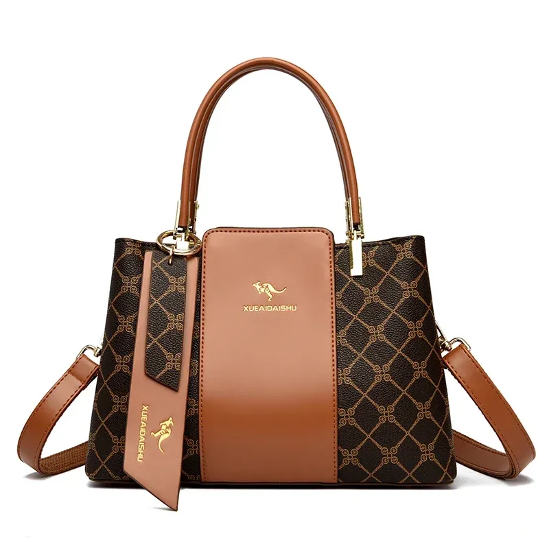 véritable marque sac en cuir sacs à main de luxe femmes sacs sacs à main de créateur de haute qualité dames sacs à bandoulière pour femmes 3 couches