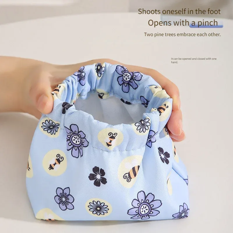 sac de rangement en forme de balle pour enveloppes rouges, pochette pour clés et maquillage, sac de rangement pour câbles de données, sac de transport portable, pochette de rangement à fermeture automatique, sac de tri portable pour câbles de données
