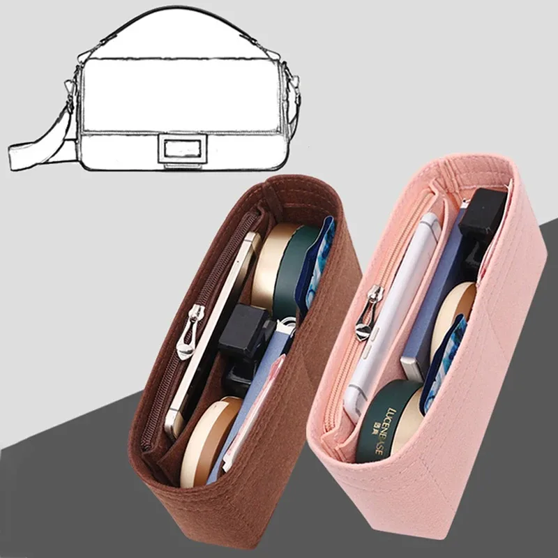 sac à main en feutre pour femme, organisateur de maquillage, doublure parfaite pour marque, sacs à cosmétiques, 1 pièce