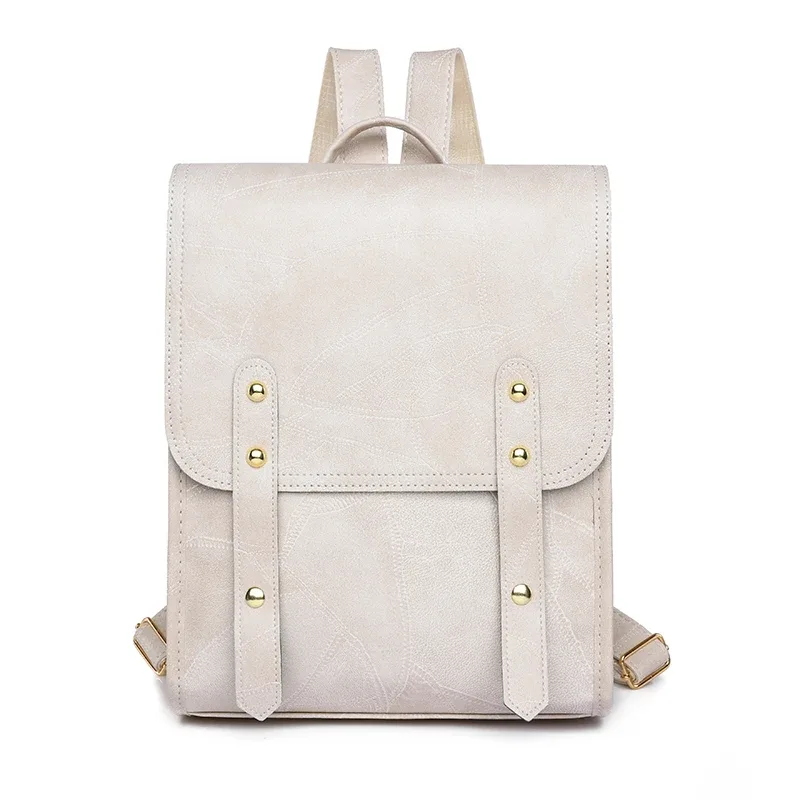 nouveau sac à dos tendance en cuir pu pour femme, grande capacité, imperméable, pour l'université, sac d'école pour ordinateur portable, sac de voyage mignon pour fille
