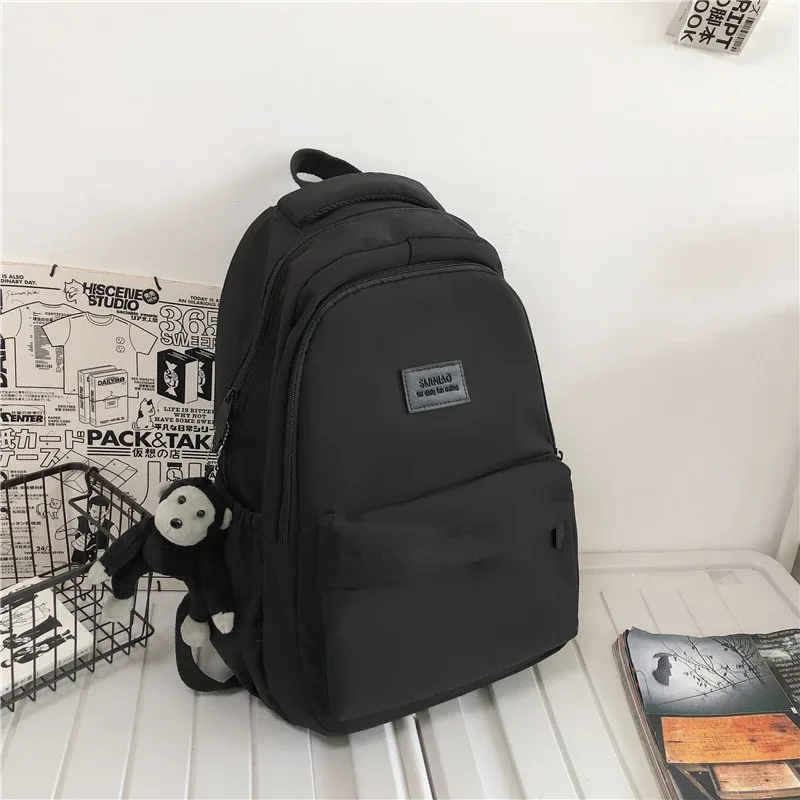 sac à dos femme couleur unie femme multi-poches décontracté homme sac de voyage cartable de haute qualité pour adolescente livre sac à dos