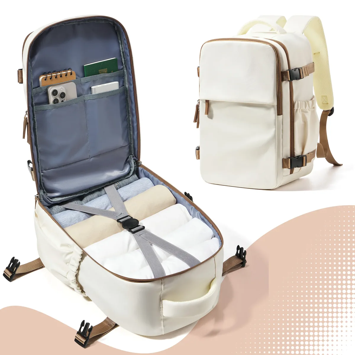sac à dos de voyage sac de cabine 40x26x18 wizzair sacs à main, avion hommes femmes 15.6 pouces sac à dos pour ordinateur portable, étanche décontracté affaires
