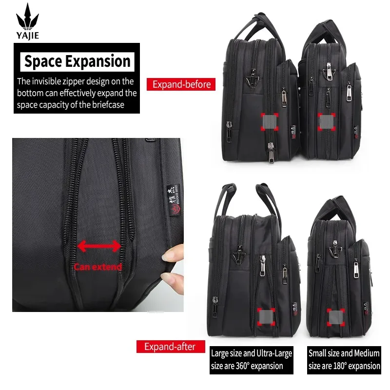 sac d'affaires en toile pour hommes, étui à bombes de grande capacité, 14 pouces, 15.6 pouces, 17 pouces, 19 sacs pour ordinateur portable, sacs initiés, sacs à main messenger