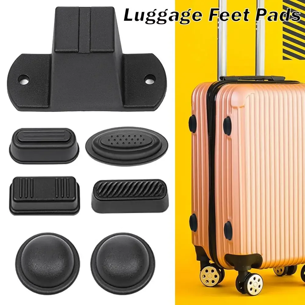 1 paire de coussinets de pieds de bagages, pièce de rechange, support inférieur, pieds de valise, accessoires de pieds avec vis