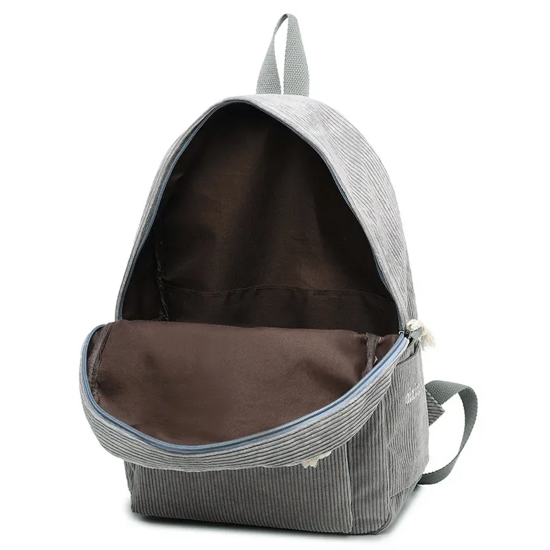 sac à dos unisexe en velours college wind light core, grande capacité, décontracté, pour étudiants, tendance, édition coréenne