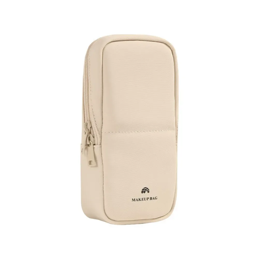 sac à pinceaux de maquillage imperméable, grande capacité, fermeture éclair, étui de rangement pour stylos, trousse de toilette multi-compartiments en pu, portable