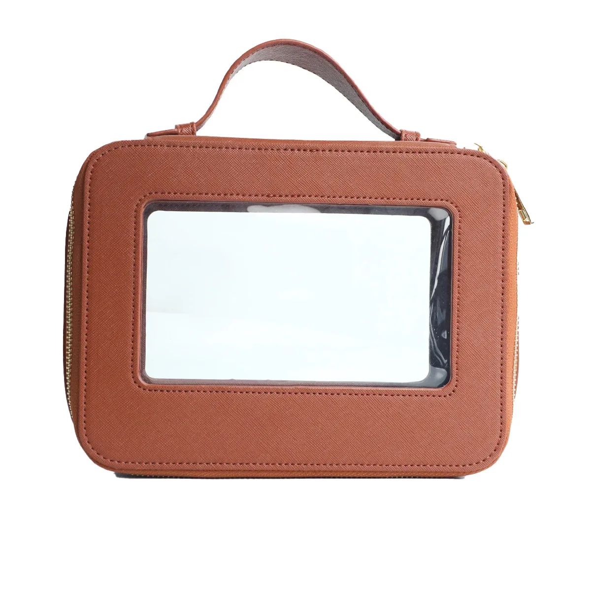 pochette à maquillage personnalisée en cuir, sac de rangement pour pinceaux de maquillage imperméable, sac de rangement portable en pvc pour soins de la peau, trousse de toilette