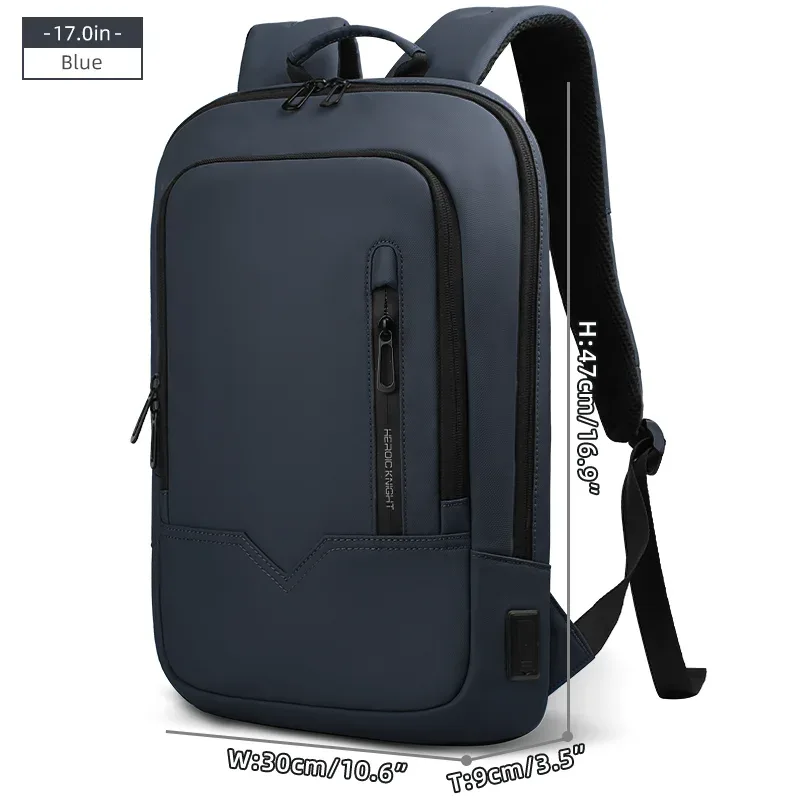 sac à dos heroic knight pour ordinateur portable de 14 pouces, sac à dos multifonctionnel pour hommes, étanche, avec chargement usb, pour le travail et les voyages