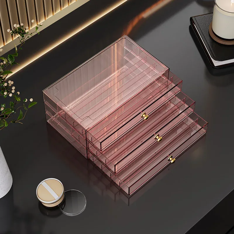 boîte de rangement pour bijoux sur le thème des animaux de compagnie, style tiroir, 25 compartiments, 3 couches, haute dureté, boîte organisateur de bijoux de luxe