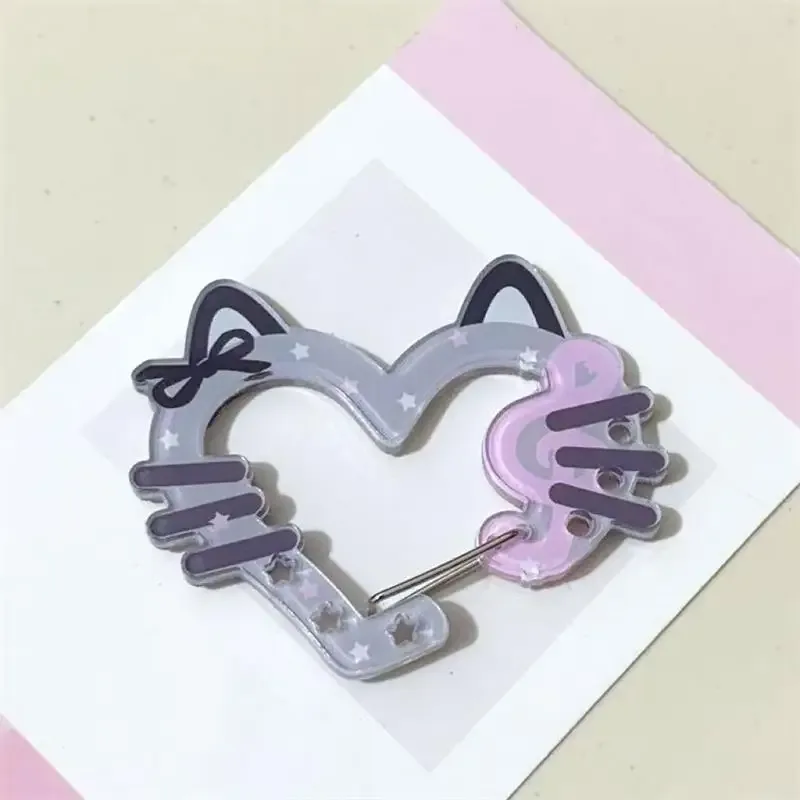 porte-clés mousqueton en acrylique kawaii, porte-clés de dessin animé mignon pour sac à dos, breloque de sac et accessoire de sac ita