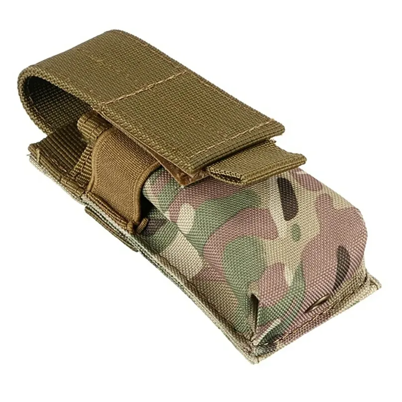 pochette tactique pour magazines, sac de rangement de camouflage avec crochet de ceinture, pochette pour lampe de poche de loisirs en plein air, ensemble de supports de lampe de poche