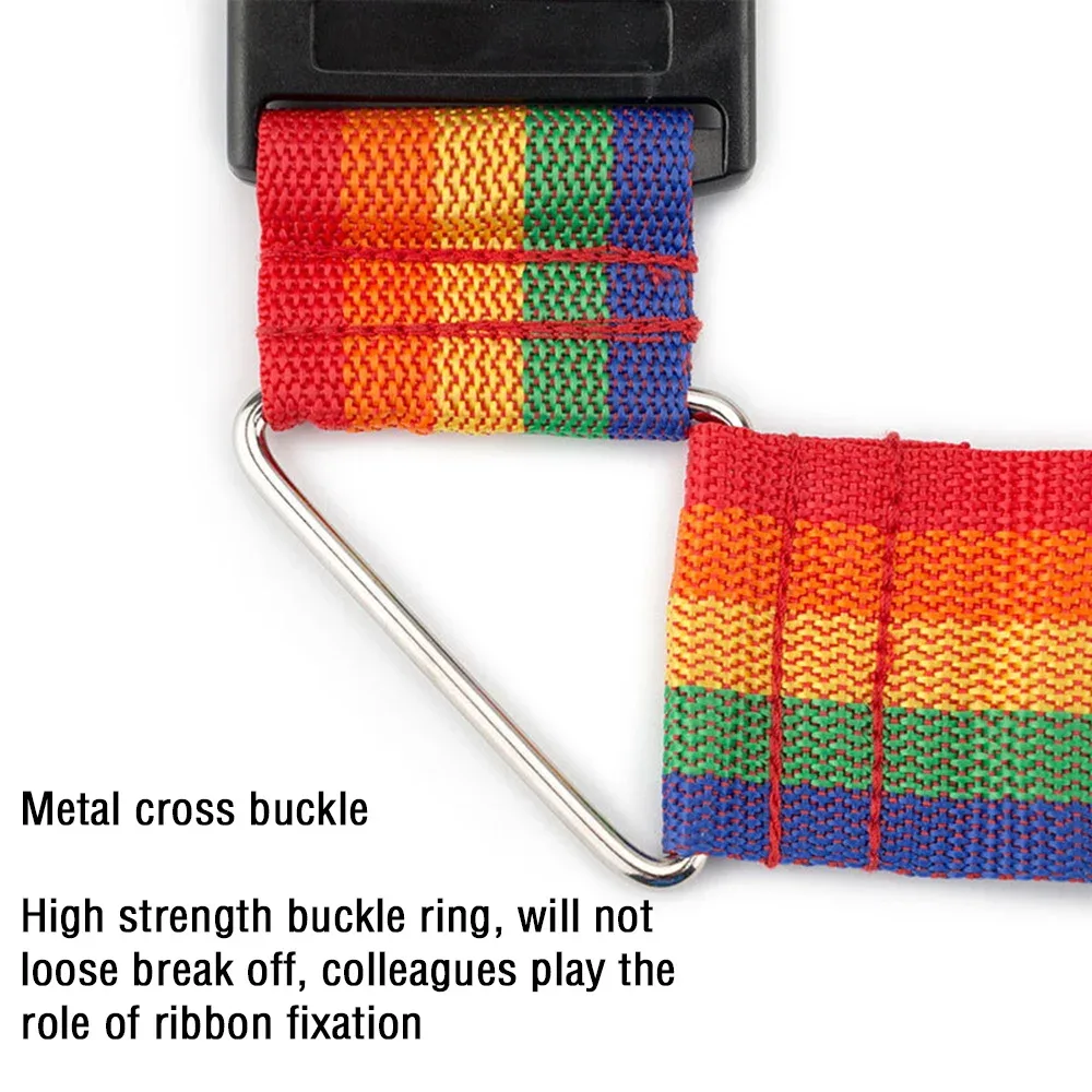cadenas tsa nylon violet vert voyage shopping sécurité ceinture bagage roulettes arc ciel motif