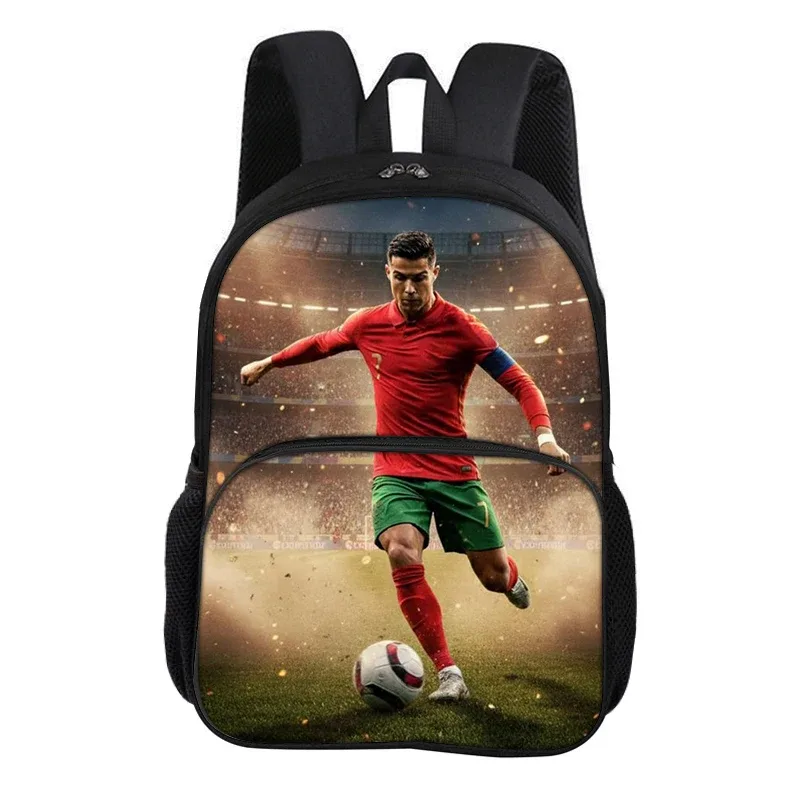 sac à dos ronaldo avec poche avant, sac d'école pour étudiants, star du football cr, sac de sport, sac de voyage, grande capacité