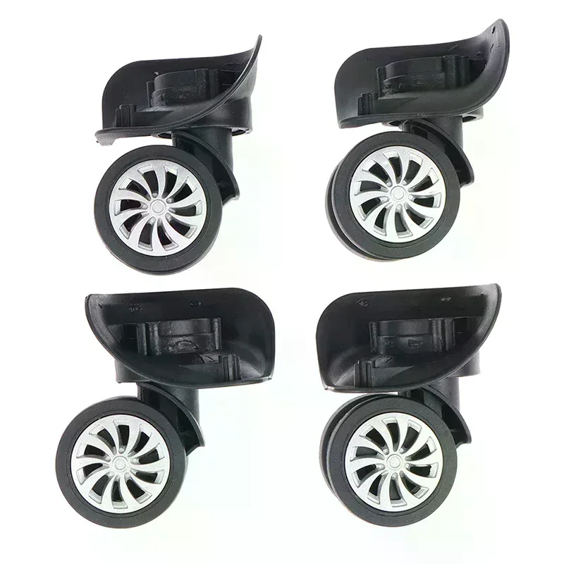 roues pivotantes universelles 360 degrés caoutchouc noir support nylon accessoire valise bagage silencieux résistant usage voyage