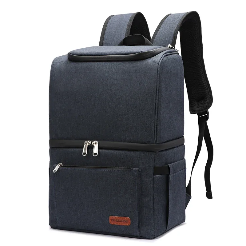 denuoniss – sac à dos isotherme, souple, double couche, thermo-isolant, pour le réfrigérateur, la bière, le vin, le pique-nique