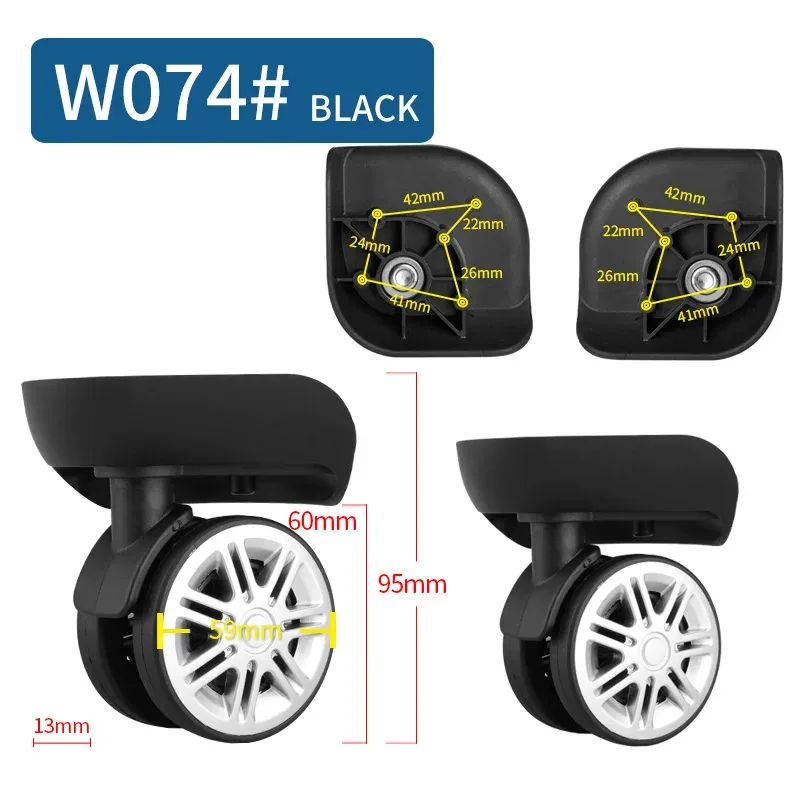 roues de remplacement pour bagages, valise sur roues de remplacement, accessoires pour bagages de 14 à 30 pouces, roues silencieuses pour roulettes à bagages