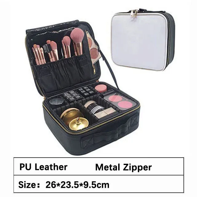 trousse de maquillage professionnelle de marque féminine, organisateur de cosmétiques d'esthéticienne à la mode, boîte de rangement, valise à outils pour ongles, sac de maquillage pour femmes