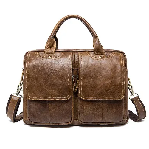 westal-sac en cuir véritable pour hommes, étuis à bombes, sac pour ordinateur portable, fourre-tout pour documents, sacs de bureau pour hommes, sacs de messager, 8002