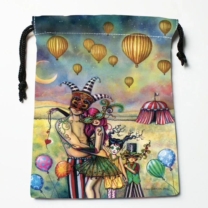 sacs à cordon personnalisés tarot, sacs cadeaux imprimés 18*22cm, pochette de voyage, sac de rangement pour vêtements, sac à main, trousse de maquillage