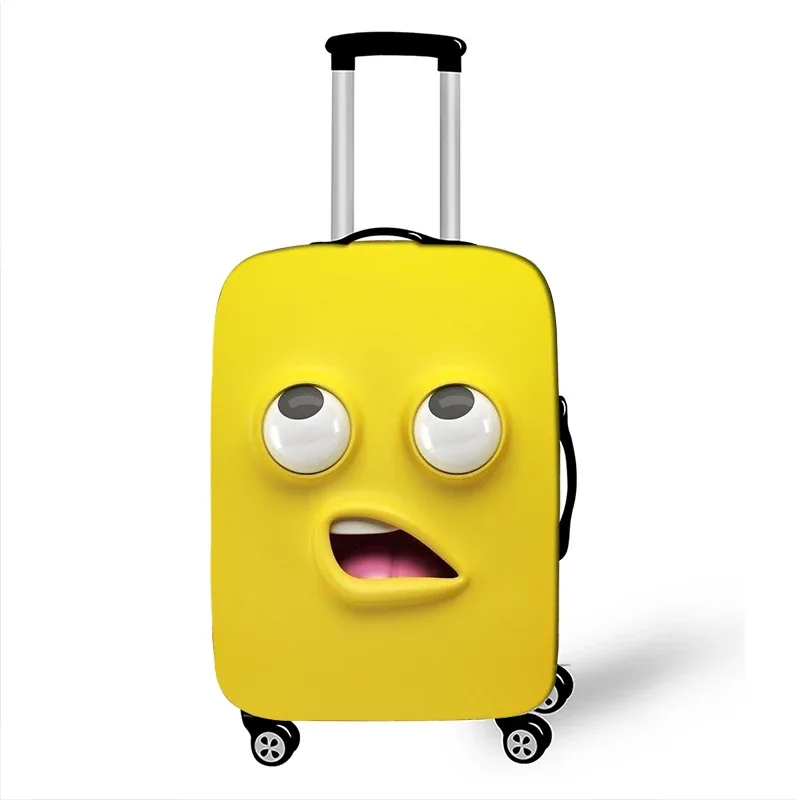juste de bagage élastique pour voyage, housse anti-poussière, housse de protection, étui à bagages, housse de valise, expression amusante, 18-32