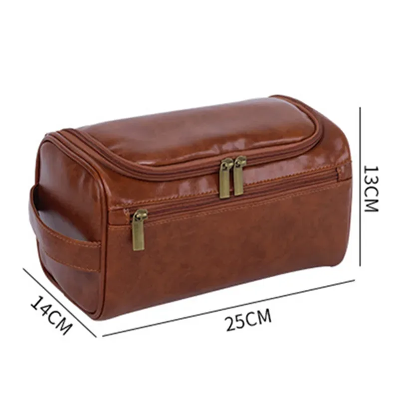 trousse de toilette en cuir pour hommes et femmes, trousse de toilette suspendue pour hommes, trousse de toilette de voyage pour voyager, trousse à cosmétiques de grande capacité
