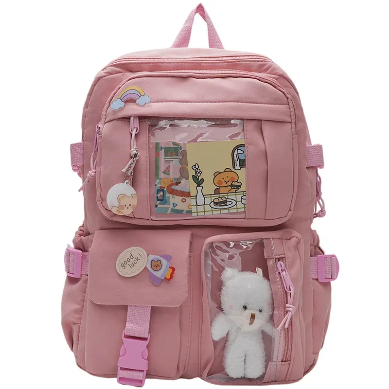 sac à dos de style japonais pour filles, sac mignon de style coréen kawaii, sac d'étudiant pour le campus, sac à dos décontracté grande capacité pour ordinateur portable 2026