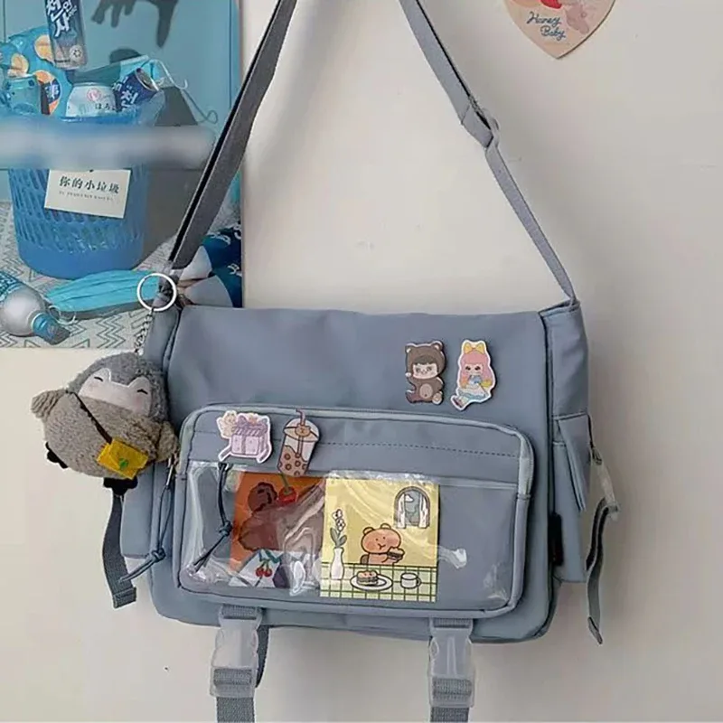 style japonais kawaii itabag pour poupées grands sacs à main nouveaux sacs d'école en nylon pour adolescentes fourre-tout sac à bandoulière jk sac à bandoulière